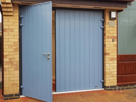 Double Skinned Insulated Side Hinged in Pigeon Blue